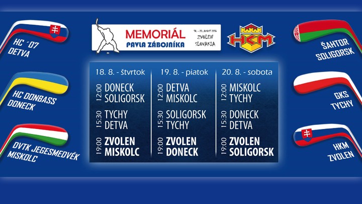 Memoriál P. Zábojníka – zmeny v programe